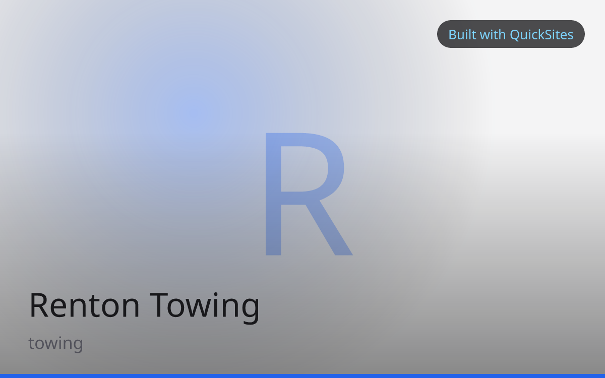 Renton Towing — built with QuickSites