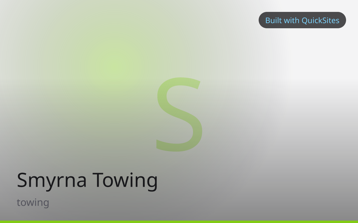 Smyrna Towing — built with QuickSites